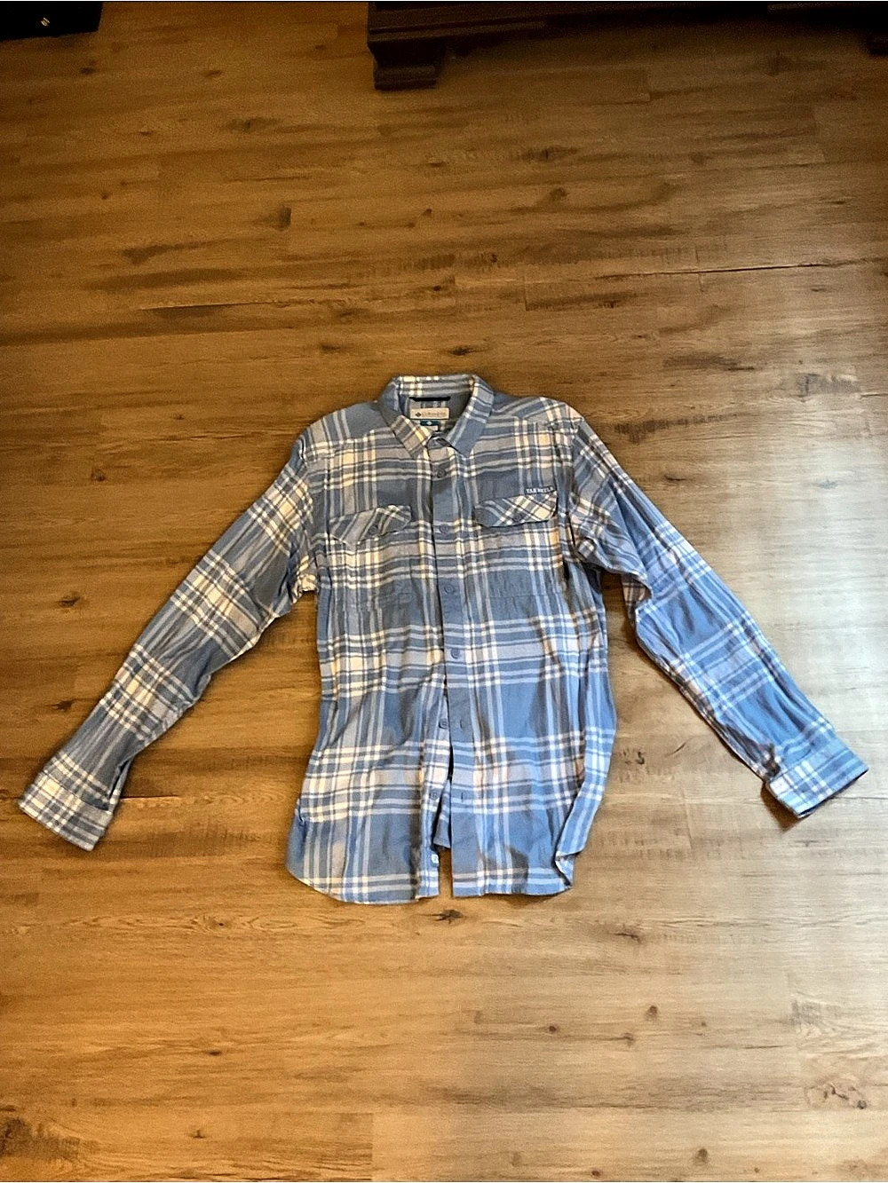 TARHEELS Columbia Plaid Button Down in Blue & White